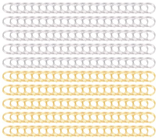 200 anneaux de saut en acier inoxydable, doubles anneaux ouverts, interfaces clés, anneaux ronds en fer, accessoires porte-clés bricolage, anneaux porte-clés