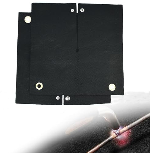 RIVERWELD Alfombrilla de fieltro resistente al desgarro, para soldadura y fontanería, protección térmica, alta temperatura, ignífuga, 30x30 cm 2pk