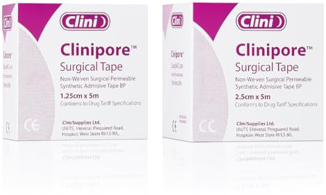 Clinipore Surgical Tape 2.5cm x 5m Roll | Hypoallergenic, Breathable Medical Adhesive Tape for Sensitive Skin | Secure Dressing, Wound Care & Bandage Fixation | SterlingSquare