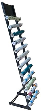 Genérico Estante De Almacenamiento De Rollos De Tela De 12 Niveles,Carrito Comercial For Telas Textiles, Soporte For Rollos De Vinilo,for Cuero,Papel Tapiz Y Manteles