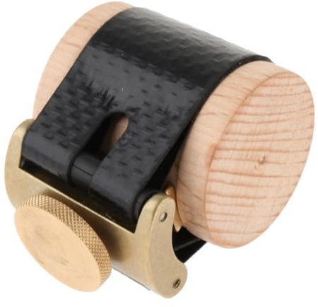 MoSundi Saxophonmundstück Lederverschluss Clip Blattschraube für Altsaxophon und Klarinette schwarz