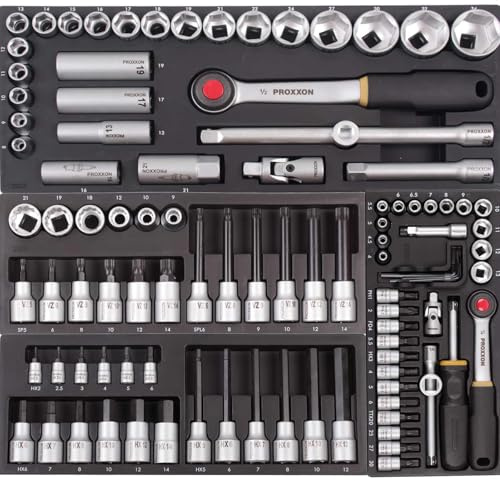 BandelOne enthält Proxxon Steckschlüssel Satz 1/2+1/4 Innensechskant, Vielzahn Xzn Nuss 101 tlg.