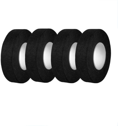Nastro per dita e sport, nero, confezione da 4 (1,5 cm x 10 m), nastro professionale per arrampicata, bouldering e fitness, nastro per dita resistente agli strappi per una protezione ottimale delle