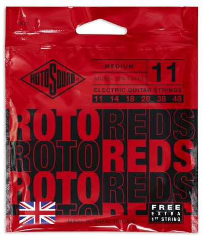 Rotosound Nickel Medium Gauge Electric Guitar Strings (11 14 18 28 38 48), R11