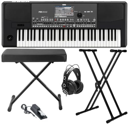 Korg PA600 61 Key Professional Arranger Keyboard Bundle