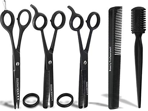 Friseur-Set Friseurscheren-Set Effilierschere Haarschere Modellierschere + Kamm aus Solingen