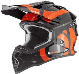 O'NEAL | Motocross-Helm | Kinder | MX Enduro | ABS-Schale, , Lüftungsöffnungen für optimale Belüftung & Kühlung | 2SRS Youth Helmet Slick | Schwarz Orange | Größe M