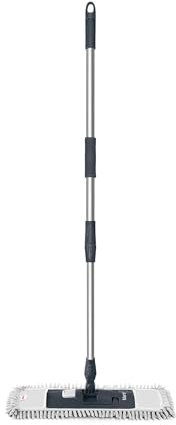 Mery, Grigio E Nero, 47 X 15,5 X-80 – 140 cm Mocio in Microfibra Premium, 47x15,5x-80-140 cm