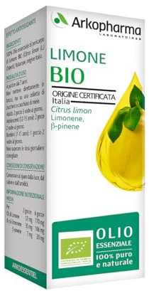 Arkopharma Arko Essentiel Olio Essenziale di Limone Bio – Effetto Antiossidante – Certificato OEBBD – Flacone da 10ml