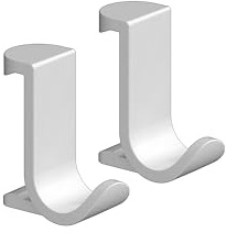 hansgrohe WallStoris - Handtuchhaken, Handtuchhalter ohne bohren, breit, 2 Stück, Badezimmer Zubehör, Bad Accessoires, Mattweiß, 27914700