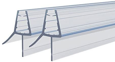 WOWINNE Duschtür Dichtung 2x100cm für 4mm, 5mm, 6mm Glastür - Transparent - PVC - Duschdichtung für Glastür