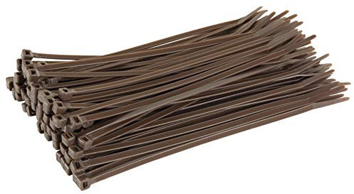 GTSE 12 Inch Brown Heavy Duty Nylon Zip Ties, 100 Pack, 120lb Self-Locking