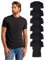 True Classic Mens T-Shirts - Short Sleeve Crew Neck Plain Novelty T Shirt for Men, Pack of 6, Black, L