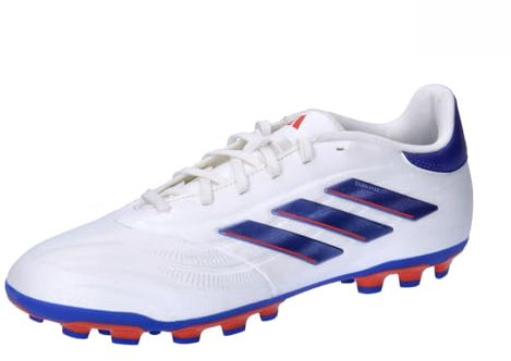 adidas Unisex COPA Pure League Football Boots Artificial Grass Fußballschuhe, Cloud White/Lucid Blue/solar red, 44 2/3 EU