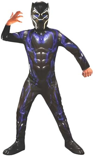 GDFJBG Black Panther Classic Childs Costume Schwarze Panther Luxus Kinderkleidung Superheld Cosplay Kostüm für Kinder Jumpsuit für Halloween Karneval Cosplay Größe 110