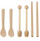 TYGFRT 2 Pieces Honey Spoons, 2 Pieces Wooden Spoons, 2 Pieces Wooden Straws, Stirring Spoon, Honey Stirring Stick, Coffee Spoon, Drink Stirring Stick, Tableware Set, Kitchen Accessories