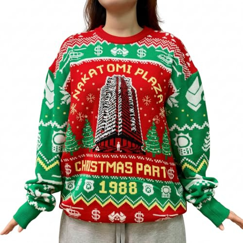 Ugly Christmas Sweater for Women 2025 - Ugly Knitted Sweaters for Men, Women - Xmas Movie Sweater - X-mas Knitted Sweatshirt - Gifts for Christmas (XL)