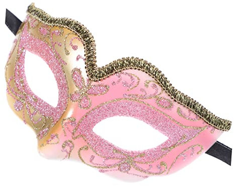 COLLBATH Masque De Carnaval Pour Enfants En Paillettes Dorées Masque De Mascarade Vénitien à Demi Face Pour Halloween Et Fête Accessoire Costume Enfant