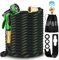 Tubo Giardino 15m con Pistola Irrigazione 10 Modalità | Kit Antigroviglio Leggero TPE | Per Irrigazione e Autolavaggio | Attacchi in Ottone 1/2 & 3/4 | Adattatore Alluminio/Rame