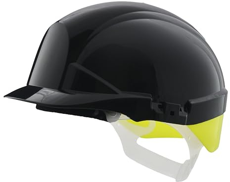 Centurion Reflex Black Hard Hat - Yellow Flash -For Engineering Sites