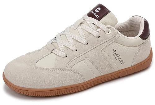 TARELO Barefoot Shoes Donna Scarpe Versione Ampia Ginnastica Camminata Sneakers Minimaliste Zero Drop Antiscivolo Leggere Comode Taglia 36-41(A Marrone, 38)