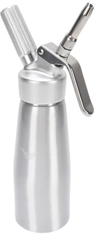 banapoy Dispenser per Panna Montata, Sifone Professionale in Alluminio da 500 Ml con 3 Ugelli per Decorare Dessert