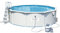 Bestway Hydrium StahlwandPool Set, rund mit Sandfilterpumpe, 460 x 120 cm, weiß
