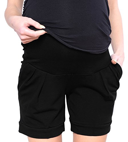 MijaCulture Mija Korta mammashorts/mammabyxor med magband för sommar 1047, svart, XXL