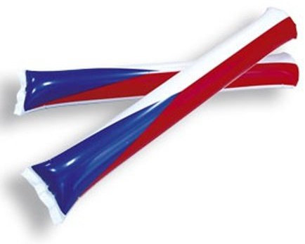 1 Paar (2 Stück) Airsticks / Klatschstangen / Lärmschläger TSCHECHIEN / Tschechische Republik (Lärm-Schläger - Applaus-Schlauch - Bäng Bäng / BängBäng - Pong Pong / PongPong)