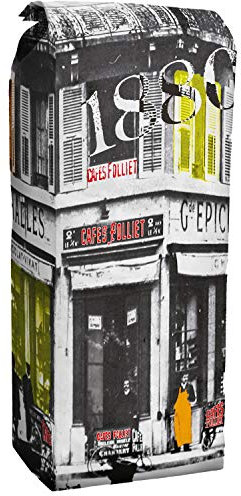 CAFÉS FOLLIET - Café En Grains - 1880 - Torréfaction traditionnelle - Intensité 9/10-90% Arabica & 10% Robusta - Torréfaction lente - 1 kg