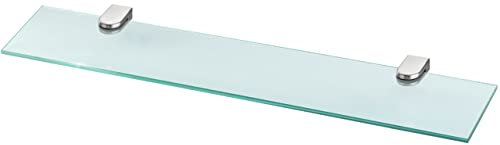 bonsport Glasregal Wandregal für Badezimmer Klarglas - Glas Regal aus 6 mm Sicherheitsglas 60cm - Glasablage Glasregalboden Badablage