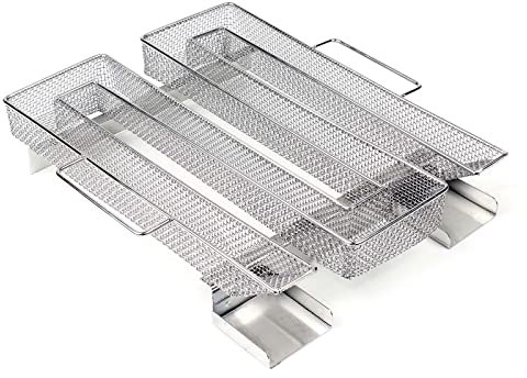 Wiltec Générateur de fumée froide 22x20,5x4,5cm Acier fin Serpentin Fumoir Fumaison Accessoires BBQ Smoker Viande Légumes Poisson Saumon