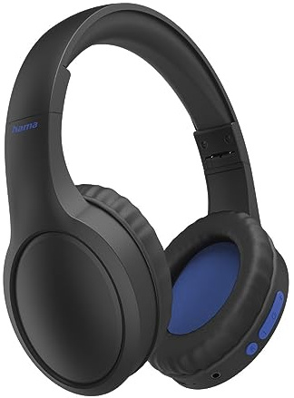Hama Bluetooth Kopfhörer (Over Ear Kopfhörer, ANC Kopfhörer mit Noise Cancelling, 23 h Akku, Ohrpolster, gepolstertes Kopfband, Kopfhörer kabellos, Bluetooth Headset mit Sprachsteuerung) schwarz