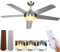 Omdekor Ceiling Fans with Lamps, 52'' Ceiling Fan with Light Remote, Reversible, 6 Speed, 3CCT (3000K-6500K), LED Dimmable Modern Mute Ceiling Fans for Bedroom Living Room Kitchen Office