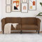 Willood 2-Sitzer Sofa Braun Kunstleder Loungesofa Lounge Sitzmöbel Wohnzimmer Wildleder-Optik Sofas372584