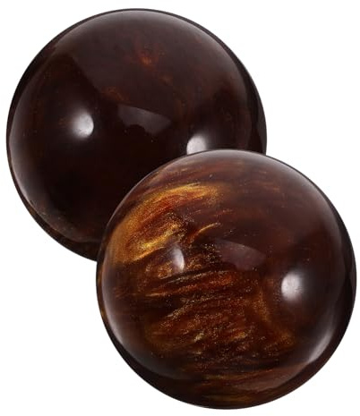 NIYANGLE 2pezzi Palline Portatili per Massaggi Comode Palline per Mani per Massaggi Palmari Piccole Rotanti Decorative in Resina Pratiche e Sollievo