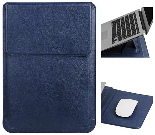 HoYiXi 14'' Funda Estuche para Portátiles Bolsa con Soporte para Mac Book Pro 14 2021/ASUS Vivobook 14/HP Pavilion X360/IdeaPad 14/Huawei Matebook 14'' & 13,3-14 DELL Acer Laptop Sleev,Azul