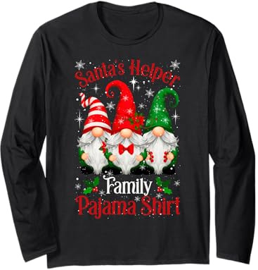Pyjama Familial Santa's Helper - Pyjama GNOME de Noël Manche Longue