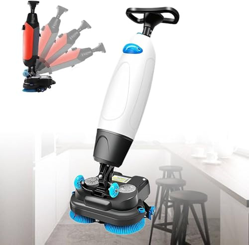 Floor Scrubber, Mini Multi-Functional Cleaner Machine with Separate Water Tanks, Efficient Cleaning for Tiles and Floors