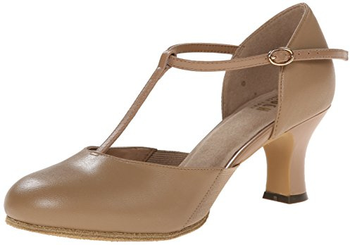 Bloch Womens Splitflex T-Strap Character Dance Shoes, Tan, 8.5 US