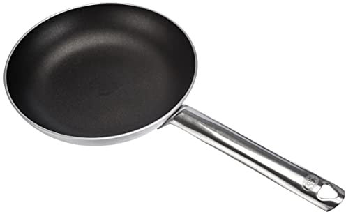 Pentole Agnelli ALSA111BBS24 Padella Svasata Bassa, Alluminio, Argento, 24 cm