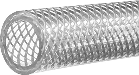 USA Sealing ZUSA-HT-24 Reinforced Height Pressure Clear FDA PVC Tubing, 3/8 ID, 1/2 OD, 50' Length