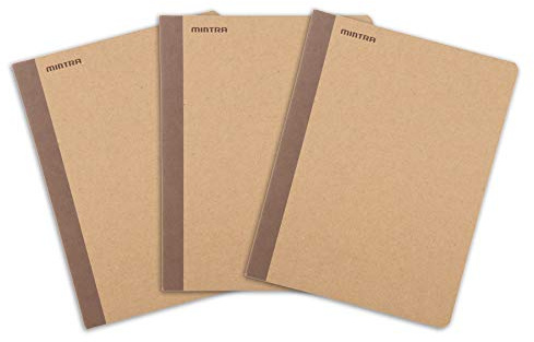 Mintra 100% Recycled Notebooks (Comp Book (7.5in x 9.75in), Plain Cover 3pk)