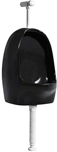 Tidyard Wandurinal aus Keramik Mit Spülventil & Ablauf Urinal Zulauf für die Wandmontage berührungsloses Pissoir Urinale,Einfach zu reinigen und zu installieren