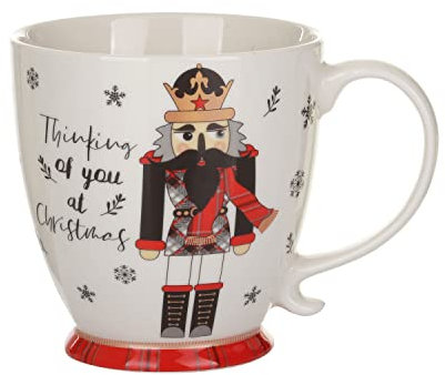KASANOVA Mug tazza natalizia 480 ml Schiaccianoci Thinking of you rosso