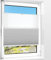 BOBODECO Day-Night Plissee ohne Bohren Verdunkelung mit Klemmfix, Weiß-Grau 95x130cm (BxH) Thermo Plissee 100% Verdunkelnd & lichtundurchlässig
