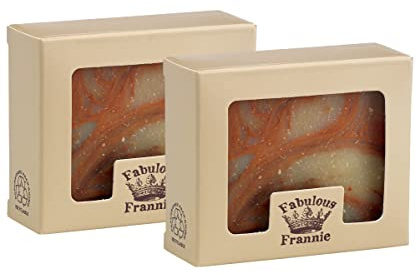 Fabulous Frannie BAY RUM Essential Oil Herbal Soap Gift Set each made with Pure Essential Oil 4 Ounce (Pack of 2) …