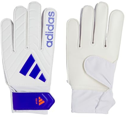 Adidas Unisex-Kids Copa Club Goalie Gloves, White/Lucid Blue/Solar Red, 3