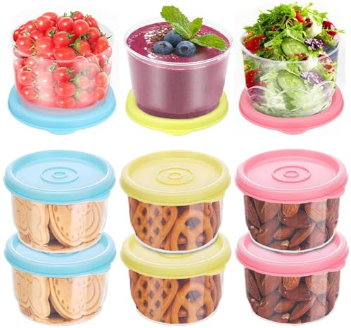 ZYEKIU 8 stycken lufttäta matbehållare, måltidsbehållare 160 ml, läckagesäkra förvaringsbehållare, återanvändbara Deli-behållare, för yoghurt, såser, sylt