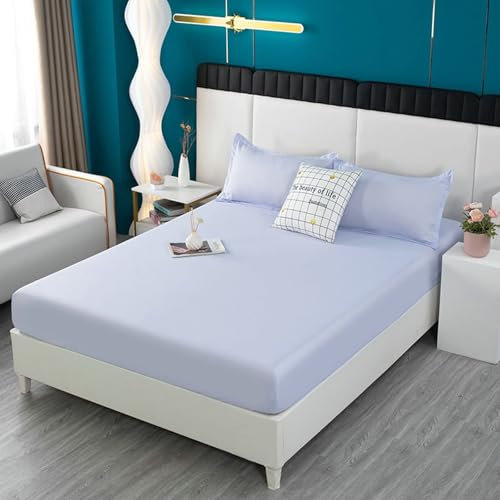 Calefee Boxspringbett Spannbettlaken 200x220 27cm, Betttuch ohne Kissenbezug Polyester Hellviolett